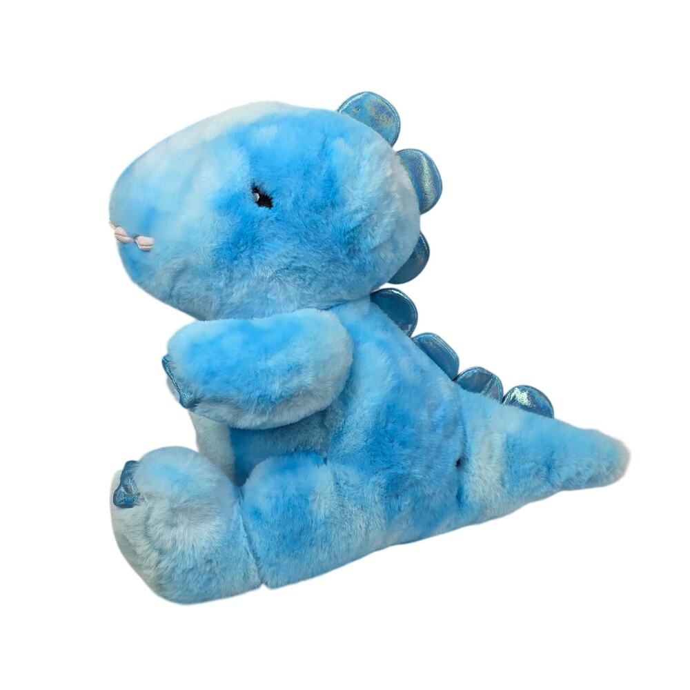 FAO SCHWARZ BLUE DINOSAUR PLUSH – 13" – GLOW LIGHTS & ROAR SOUND – CLEAN